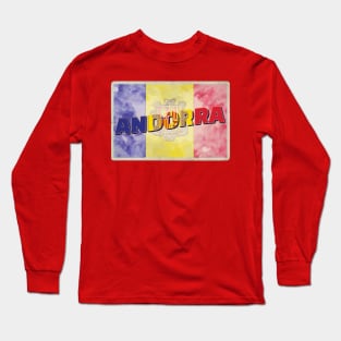 Andorra Vintage style retro souvenir Long Sleeve T-Shirt